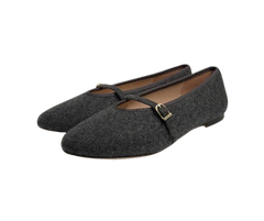 Viviamos Shirley Grey Flannel Flat