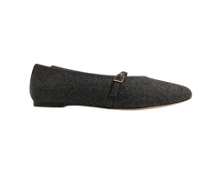 Viviamos Shirley Grey Flannel Flat