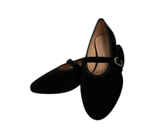 Viviamos Allison Black Suede Flat