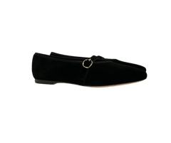 Viviamos Allison Black Suede Flat