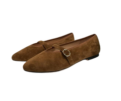 Viviamos Allison Black Suede Flat