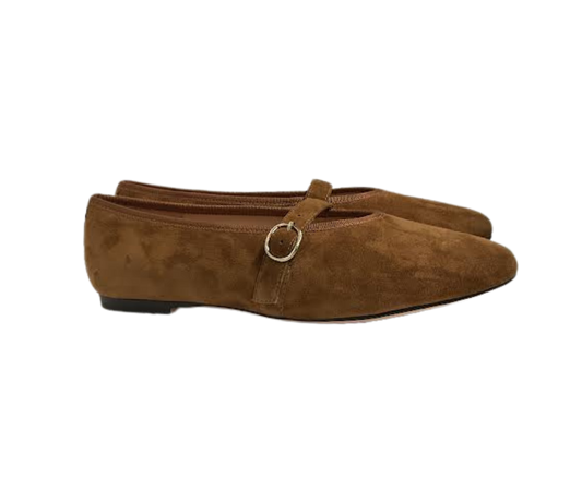 Viviamos Allison Camel Suede Flat