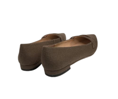 Viviamos Haren Taupe Flannel Fabric Flat