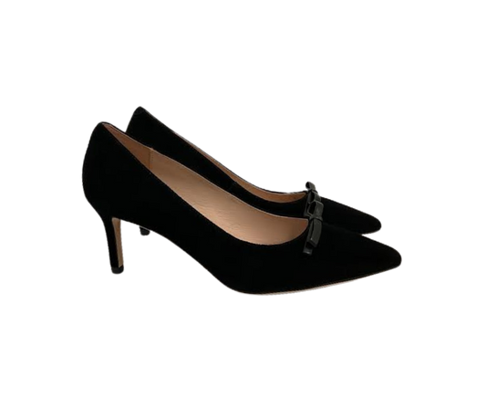 Viviamos Poppy Black Suede Heel