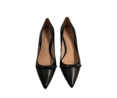Viviamos Poppy Black Leather Heel