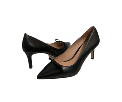 Viviamos Poppy Black Leather Heel