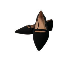 Viviamos Haren Black Flannel Fabric Flat