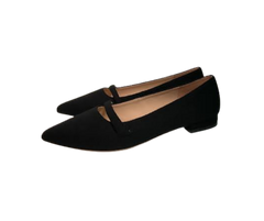 Viviamos Haren Black Flannel Fabric Flat