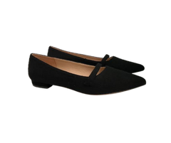 Viviamos Haren Black Flannel Fabric Flat