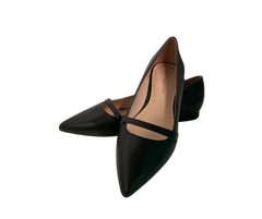 Viviamos Haren Black Leather Flat