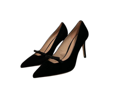 Viviamos Selma Black Suede Heel