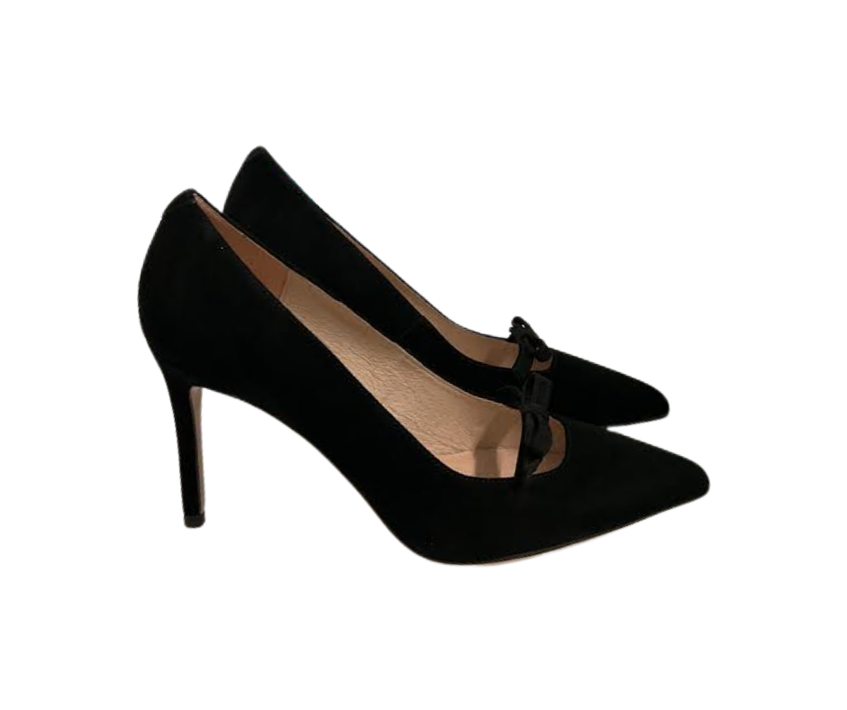 Viviamos Selma Black Suede Heel