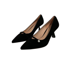 Viviamos Mona Black Suede Heel