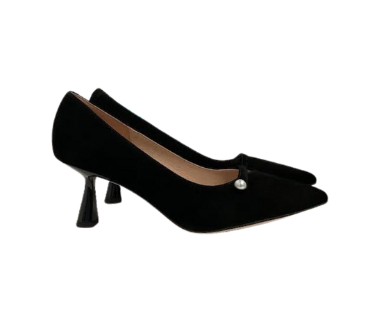 Viviamos Mona Black Suede Heel