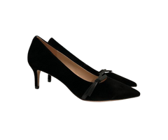 Viviamos Tamia Black Suede Heel