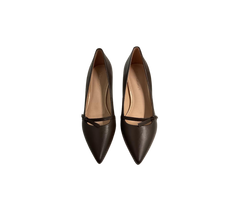 Viviamos Tamia Dark Brown Leather Heel