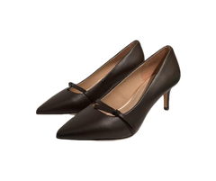 Viviamos Tamia Dark Brown Leather Heel