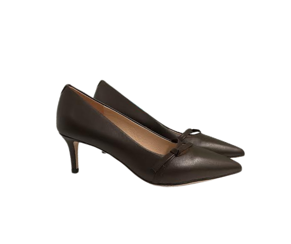 Viviamos Tamia Dark Brown Leather Heel