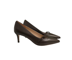Viviamos Tamia Dark Brown Leather Heel