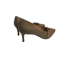 Viviamos Tamia Taupe Leather Heel