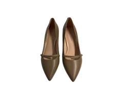 Viviamos Tamia Taupe Leather Heel