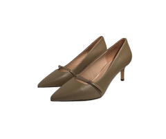 Viviamos Tamia Taupe Leather Heel