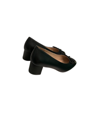 Viviamos Carmela Black Leather Heel