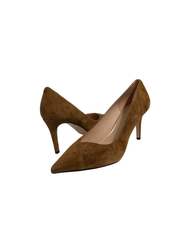 Viviamos Marigold Camel Suede Heel