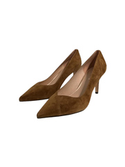 Viviamos Marigold Camel Suede Heel