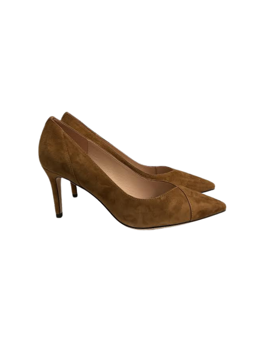 Viviamos Marigold Camel Suede Heel