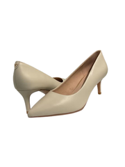 Viviamos Orchid-B Ivory Leather Heel