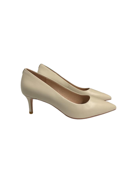 Viviamos Orchid-B Ivory Leather Heel
