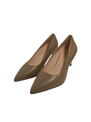 Viviamos Orchid-B Taupe Leather Heel