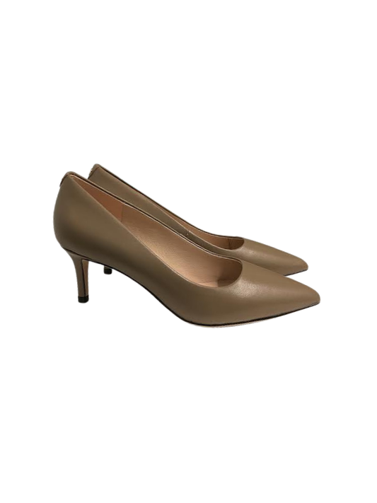 Viviamos Orchid-B Taupe Leather Heel
