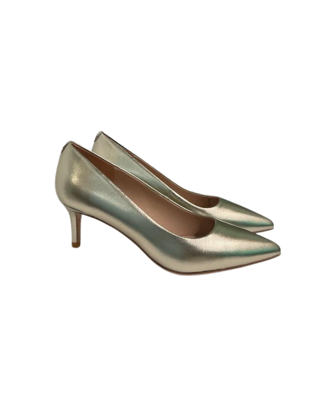 Viviamos Orchid-B Gold Leather Heel