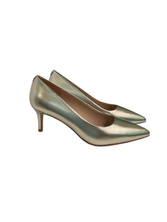 Viviamos Orchid-B Gold Leather Heel