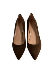 Viviamos Orchid-B Dark Brown Suede Heel