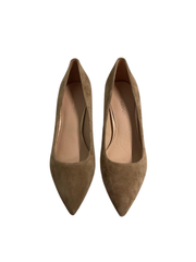 Viviamos Orchid-B Dark Cream Suede Heel