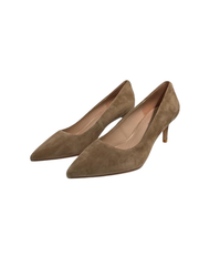 Viviamos Orchid-B Dark Cream Suede Heel