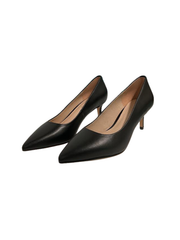 Viviamos Orchid-B Black Leather Heel