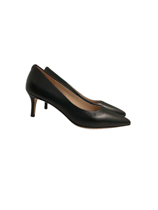 Viviamos Orchid-B Black Leather Heel