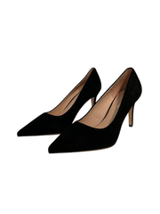 Viviamos Dina Black Suede Heel