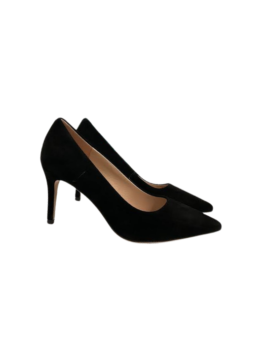 Viviamos Dina Black Suede Heel