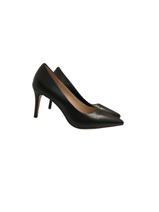 Viviamos Dina Black Leather Heel