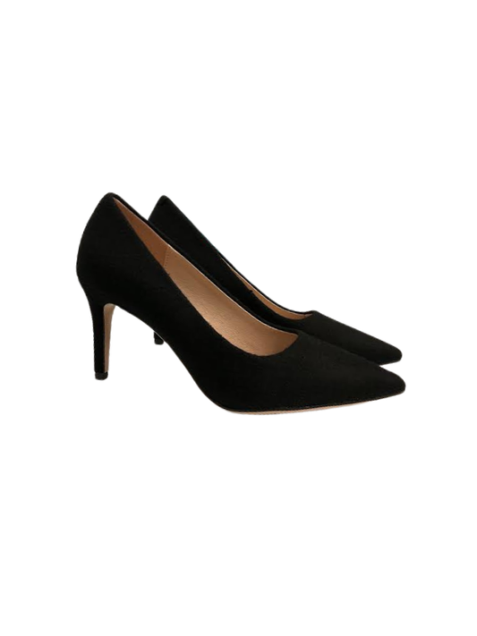 Viviamos Dina Black Flannel Heel