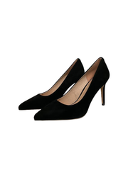 Viviamos Orchid-A Black Suede Heel