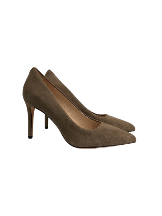 Viviamos Orchid-A Taupe Suede Heel