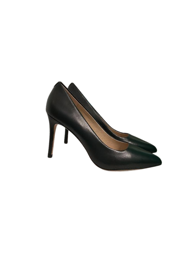 Viviamos Orchid-A Black Leather Heel