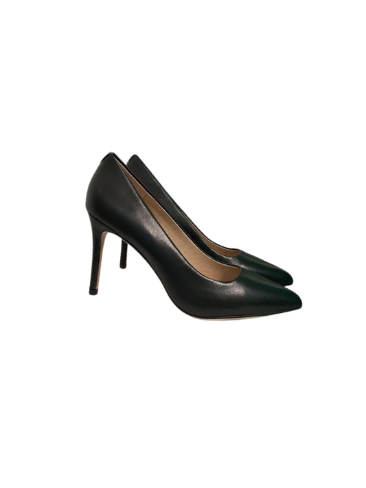 Viviamos Orchid-A Black Leather Heel