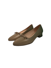 Viviamos Bliss Taupe Leather Heel